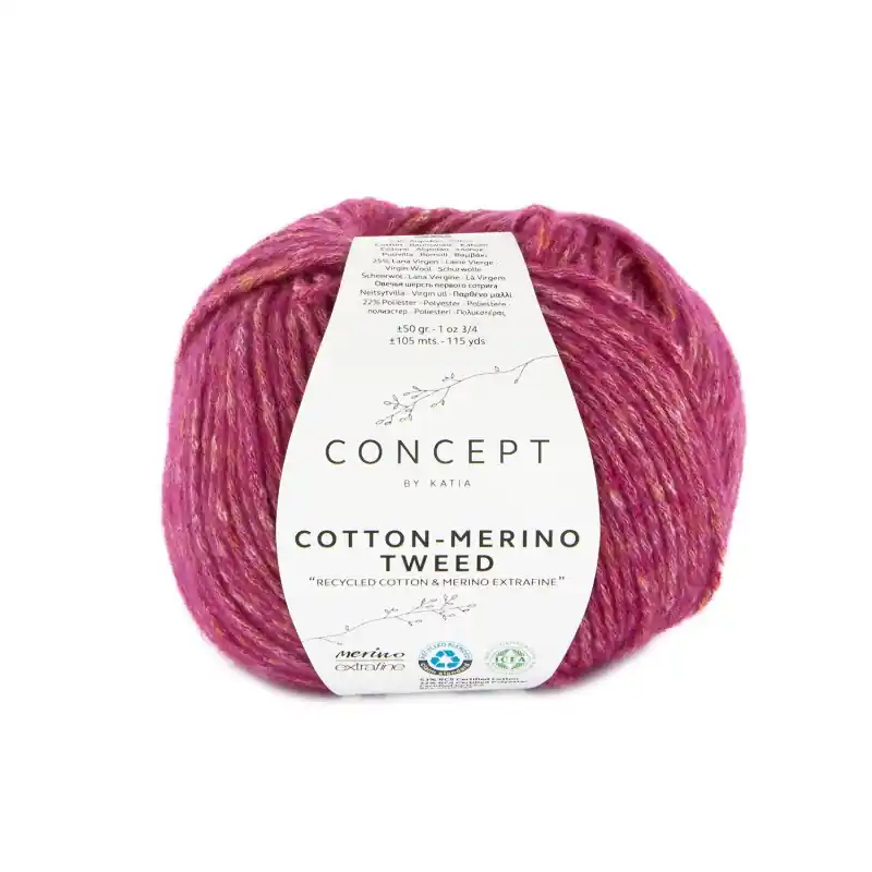 Appena arrivato - Filato cotton merino tweed fucsia