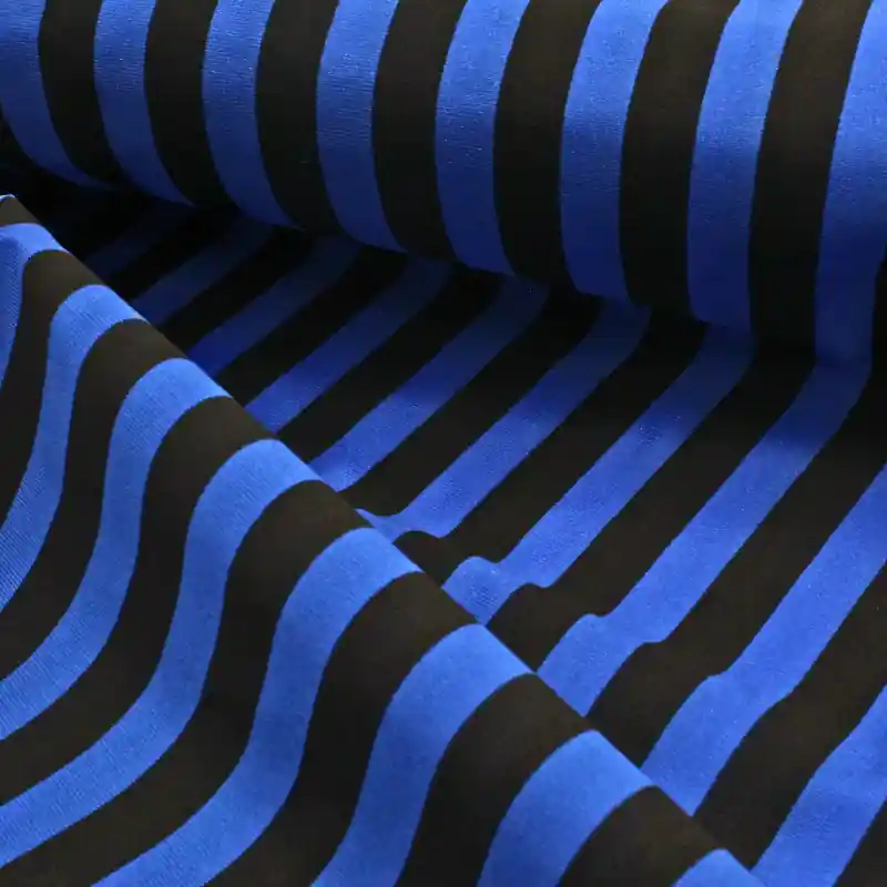 Tessuto righe nero azzurro | Molto richiesto