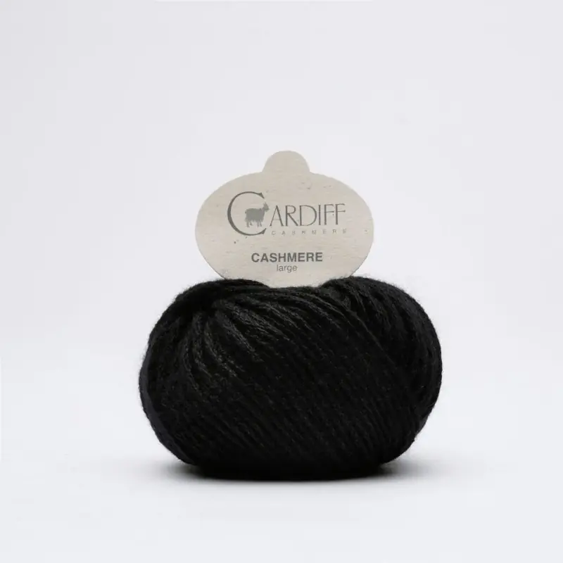 Filato Cashmere Cardiff - Large nero - Grande offerta