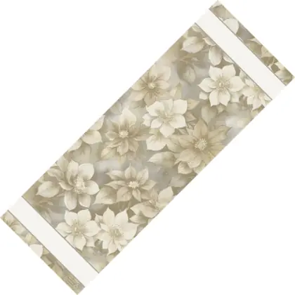 Offerta del giorno - Striscia - Fiori di Natale - Oro-Ecru Lurex