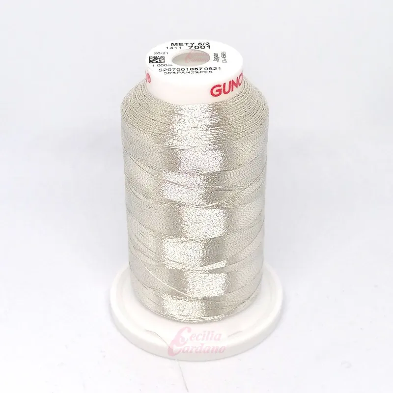 Gunold Metallic 7001 Argento - mt. 1000 - Promozione speciale