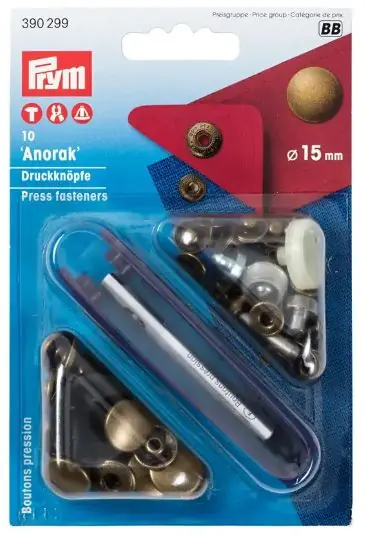 Qualità eccellente | Bottoni a pressione "Anorak" 15 mm ottone - Prym