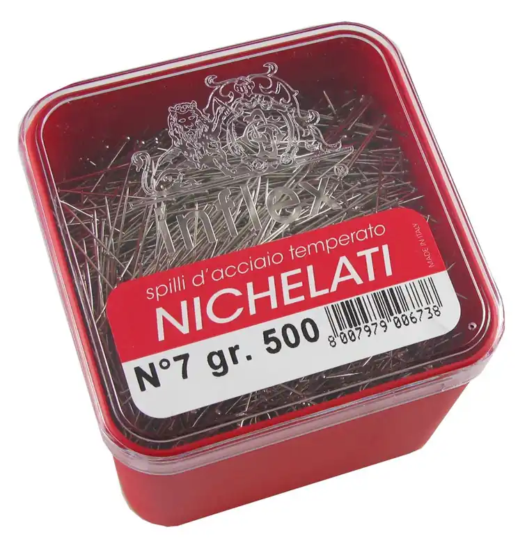 Spilli in acciaio temperato nichelati N.7 - gr. 500 | Scorte in esaurimento
