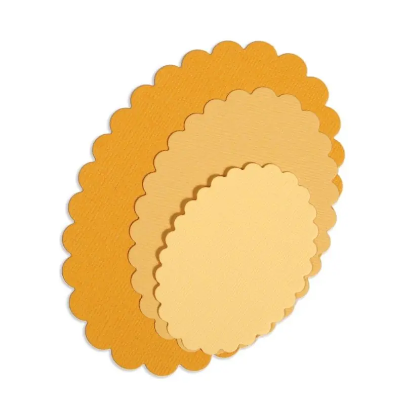 Fustella Sizzix Framelits "Ovali conchiglia" - 657564 - Grande sconto