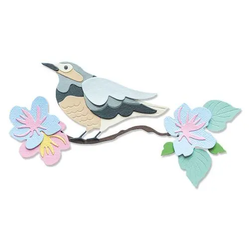Bestseller - Fustella Sizzix Thinlits "Uccello primaverile" - 665093