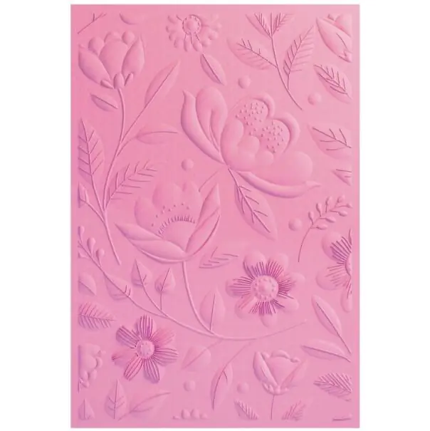 Fustella Sizzix Embossing A5 Textured Impression 3D "Giardino gioioso 1" - 666891 - Disponibile ora