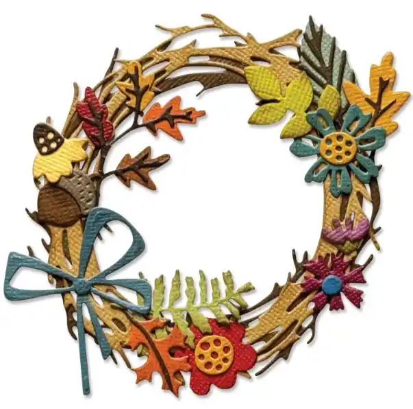 Compra subito | Fustella Sizzix Thinlits "Ghirlanda di foglie, vault" - 666682