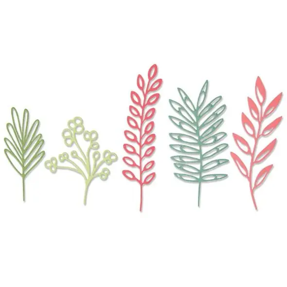 Fustella Sizzix Thinlits "Foglie delicate" - 664457 | Offerta