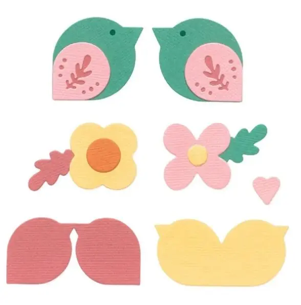 Consegna veloce - Fustella Sizzix Framelits "Uccelli e fiori 2" - 667110