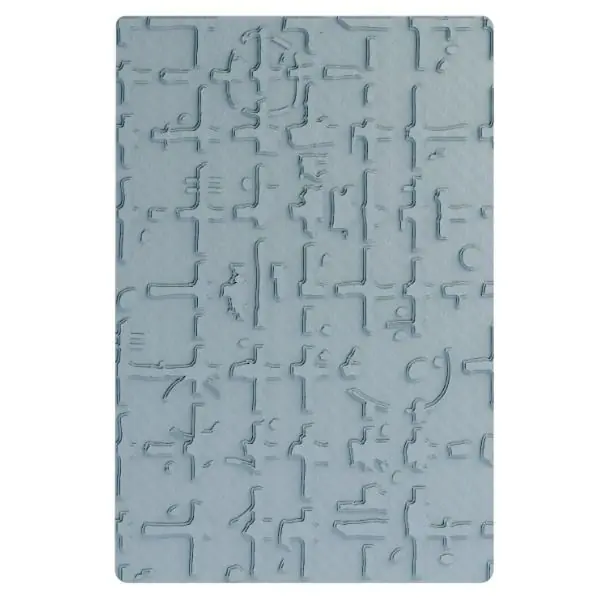 Solo oggi | Fustella Sizzix Embossing A5 Textured Impression 3D "Grafico griglia" - 667020