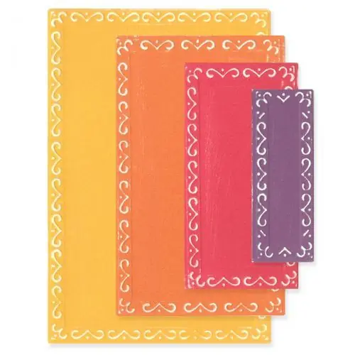 Fustella Sizzix Framelits "Rettangoli vorticosi" - 666553 | Spedizione immediata