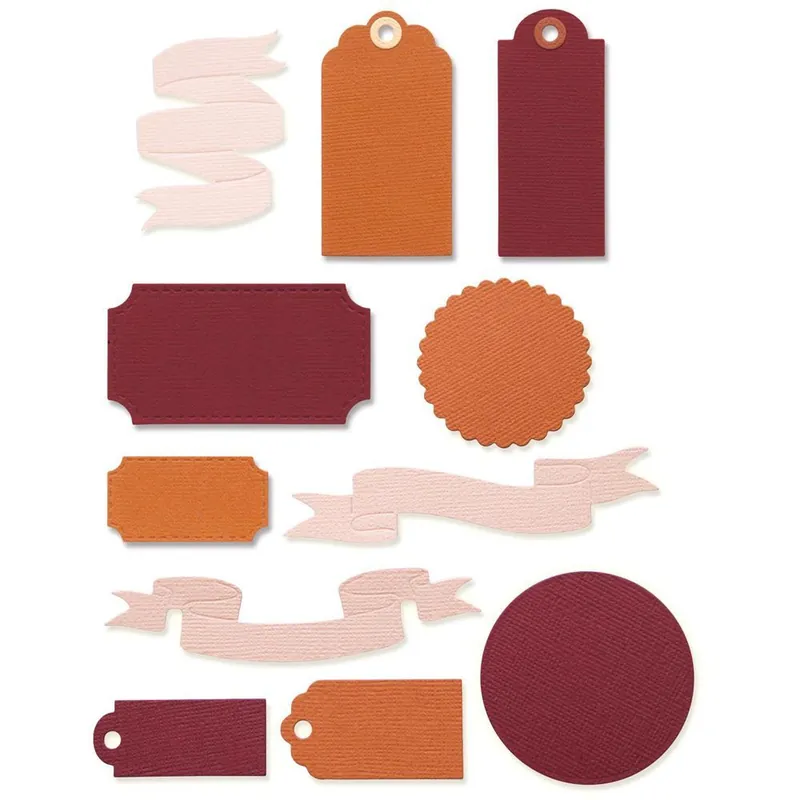 Offerta lampo | Fustella Sizzix Thinlits "Etichette e banner vintage" - 666250