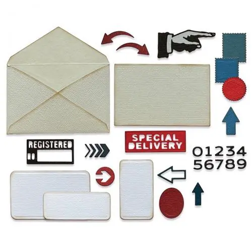 Fustella Sizzix Thinlits "Servizio postale" - 665927 | Molto richiesto
