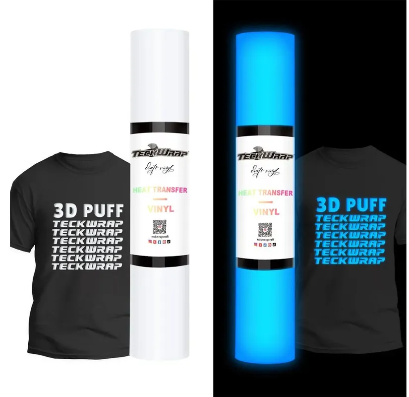 Vinile termoadesivo Glow In The Dark effetto 3D Teckwrap - Bianco - Offerta imperdibile