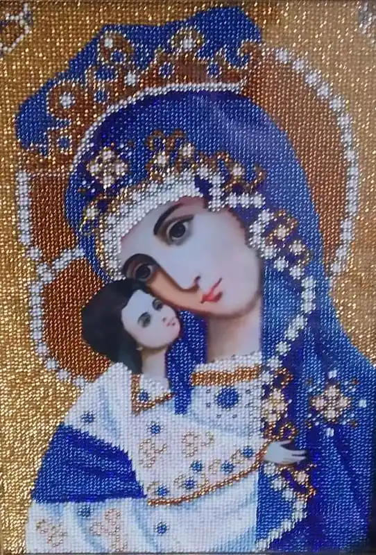 Sconto extra | “Madonna di Kazan in blu”. Schema ricamo a perline