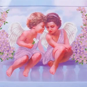 “Angeli d’amore”. Kit ricamo a perline - Prezzo scontato